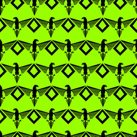 heraldic eagle texture pattern background vectorのイラスト素材