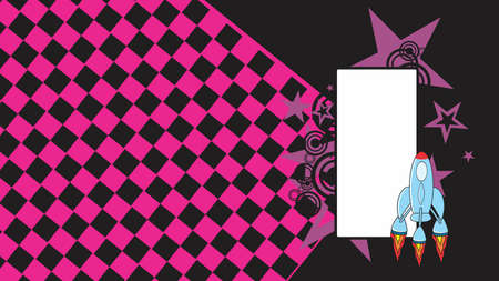 rocket cartoon background illustration in vector formatのイラスト素材