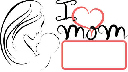 happy mothers day card illustration in vector formatのイラスト素材
