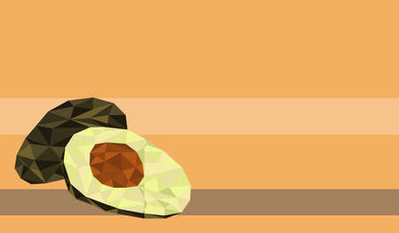 abstract avocado polygon style background illustration in vector formatのイラスト素材