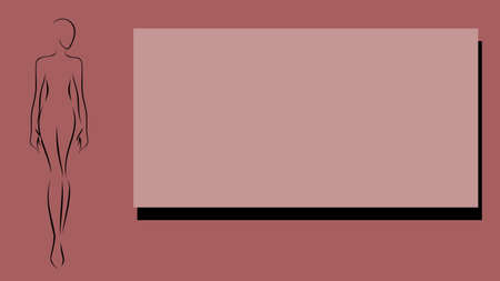 standing girl fashion model sketch background in vector formatのイラスト素材