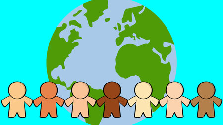 diversity pictograms multicultural background illustration in vector formatのイラスト素材