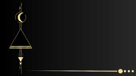 geometric tattoo golden luxury lines background card illustration in vector formatのイラスト素材