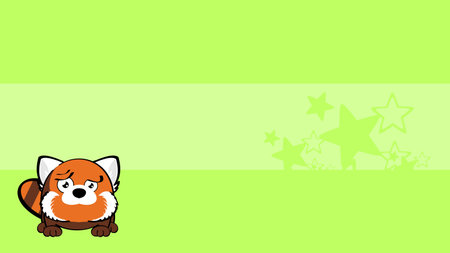 cute red panda ball style character carton background illustration in vector formatのイラスト素材