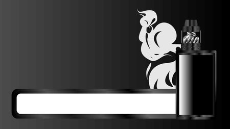 vaporizer vapes metallic realistic mockups poster illustration in vector formatのイラスト素材