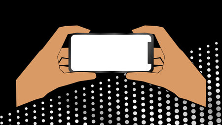 empty smart gadget mockup background illustration in vector formatのイラスト素材