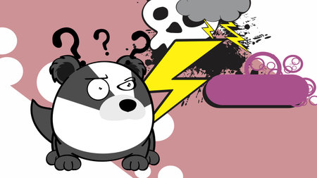 little badger ball style character cardboard background illustration in vector formatのイラスト素材