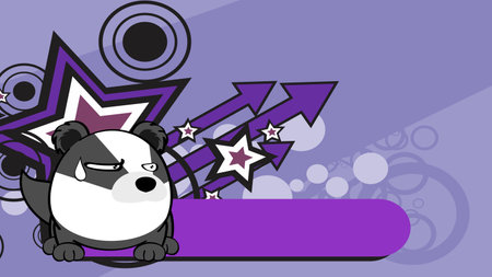 incredulous badger ball style character cardboard background illustration in vector formatのイラスト素材