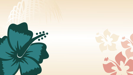 tropic hawaiian hologram background postal card in vector formatのイラスト素材