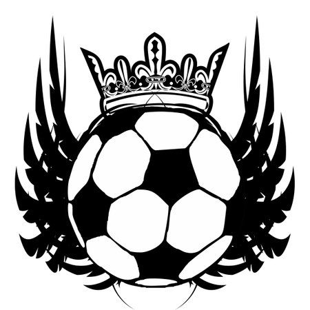 soccer tattoo badge emblem crest sticker in vector formatのイラスト素材