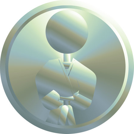 metallic sport character cartoon sphere in vector formatのイラスト素材