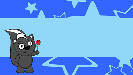 skunk cartoon background in vector formatのイラスト素材