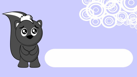 skunk cartoon background in vector formatのイラスト素材