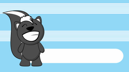 skunk cartoon background in vector formatのイラスト素材