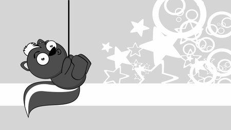 skunk cartoon background in vector formatのイラスト素材