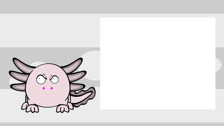 axolotl ball style character carton background illustration in vector formatのイラスト素材