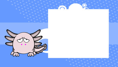 axolotl ball style character carton background illustration in vector formatのイラスト素材