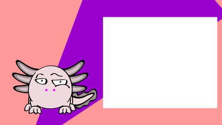 axolotl ball style character carton background illustration in vector formatのイラスト素材