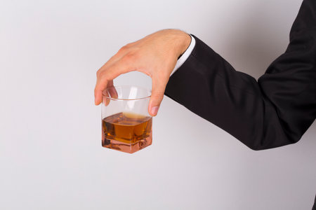 tycoon gray backgroundの写真素材