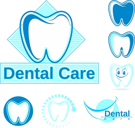 set of dentistry designsのイラスト素材