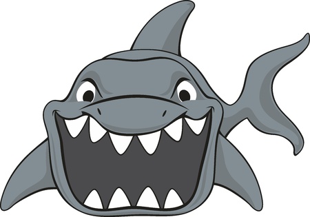 vector illustration of shark isolated on white backgroundのイラスト素材