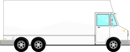 illustration of large cargo truck with copy space for your logo or text, isolated on white backgroundのイラスト素材