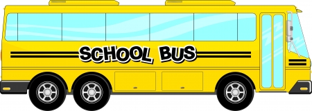 yellow school bus isolated on white backgroundのイラスト素材
