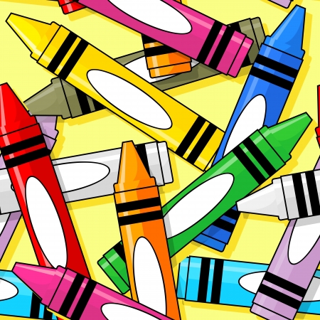 crayons seamless pattern background, individual objectsの写真素材