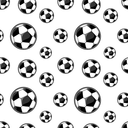 soccer balls seamless pattern for sports themes decorationのイラスト素材
