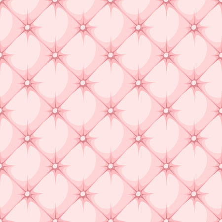 pink padded upholstery buttoned rhomb seamless patternのイラスト素材