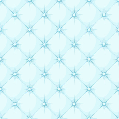 blue padded upholstery buttoned rhomb seamless patternのイラスト素材