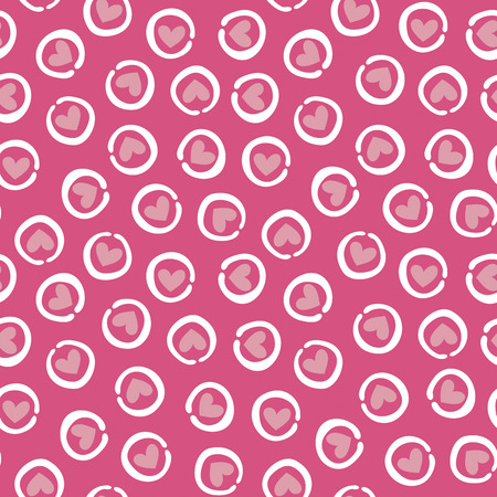Seamless pattern with hearts shapes. Vector repeating textureCan be used for wallpaper, pattern fills, web page background or textil print projectsのイラスト素材
