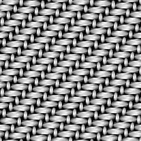 seamless pattern vector of knit fabric in black and white. can be tiledのイラスト素材