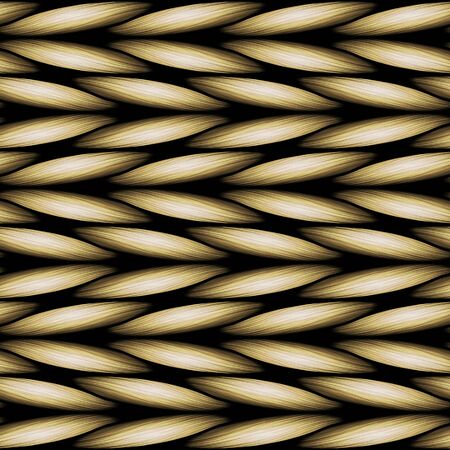 braided rope lines seamless pattern illustration, Can be tiledの写真素材