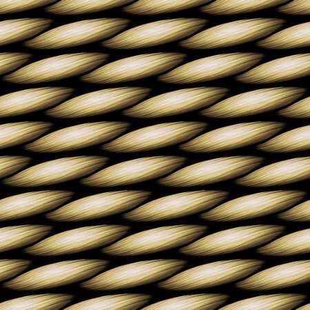 braided rope lines seamless pattern illustration, Can be tiledの写真素材