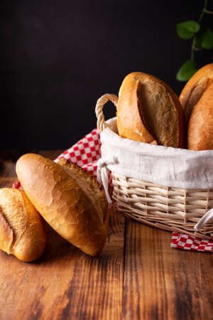 Bobbins. Traditional Mexican bakery. White bread commonly used to accompany food and to prepare...