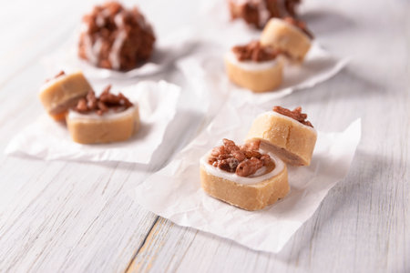 Homemade Mexican sweets, made from sweetened milk, traditionally handmade.の写真素材
