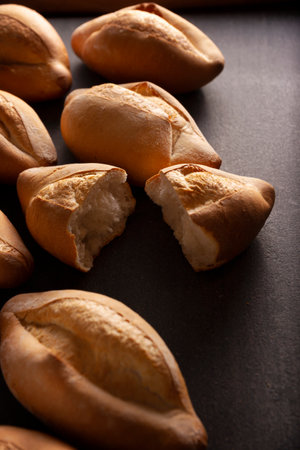 Bobbins. Traditional Mexican bakery. White bread commonly used to accompany food and to prepare...