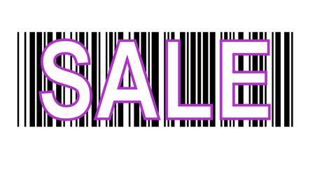 " Sale " text on barcodeの写真素材