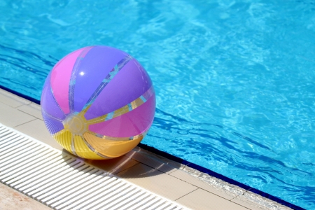 Beachball and swimming pool  summer