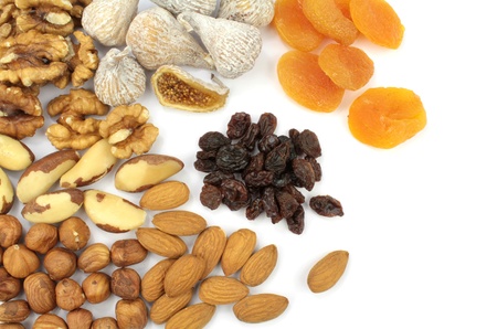 Various nuts and dried fruitsの写真素材