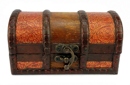 Old Treasure Chest on white background