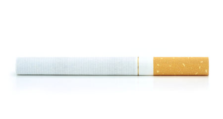 Cigarette isolated on white backgroundの写真素材