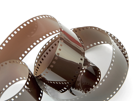 Film strip  on white backgroundの写真素材