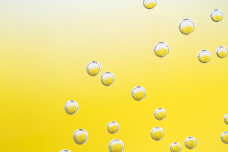 Drink bubbles in glassの写真素材
