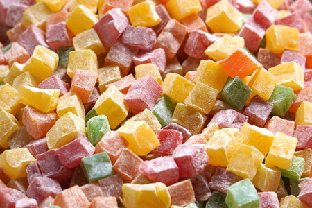 Colorful delicious Turkish delightの写真素材