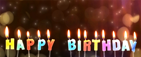 Colorful birthday candlesの写真素材