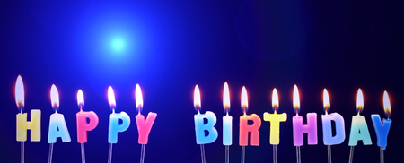 Colorful birthday candlesの写真素材