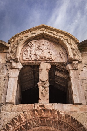 Unique Image of God , Noravank Monastery, Vayots Dzor, Armenia XIII centuryの写真素材