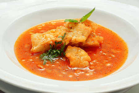 white fish with beans